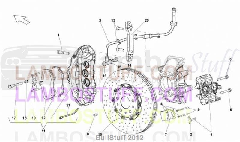 2010 Lamborghini MURCIELAGO LP 640 COUPE EUROPE REAR BRAKES - CARBOCERAMIC (615.04.00)